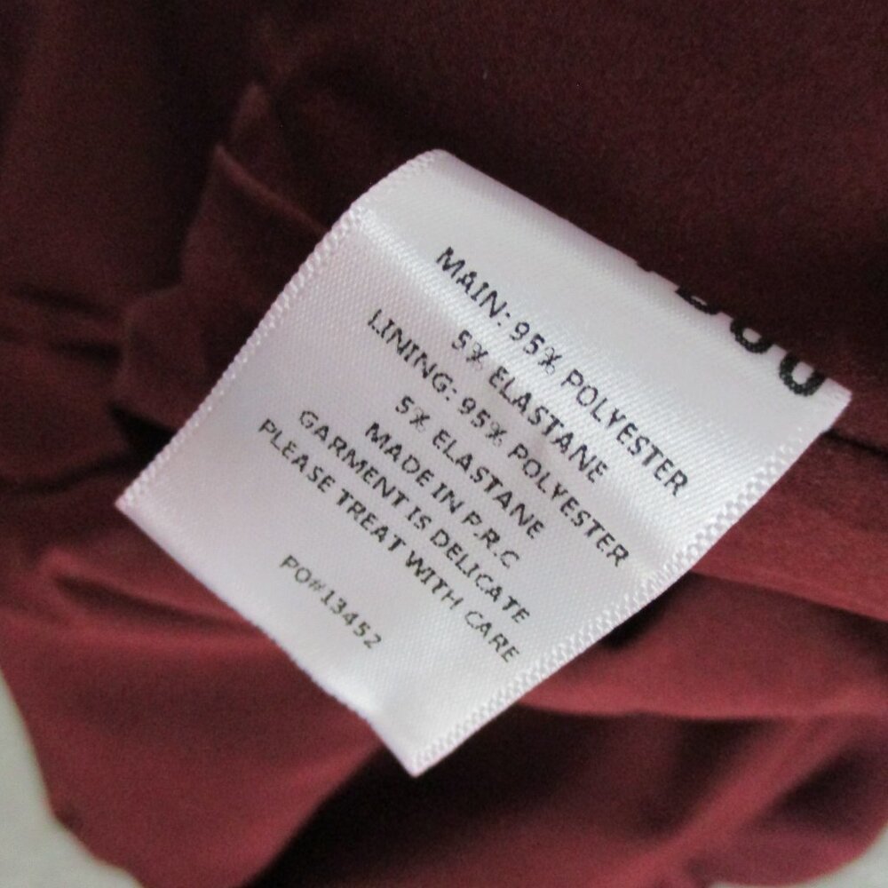 BABYBOO Yulia Maxi Dress Womens Medium Cherry Lacquer Red Split Back Pleat Front - Picture 7 of 8